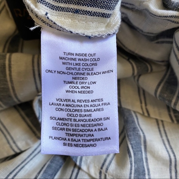 NEW Rachel Roy Jacinta Stripe Linen Blend Dress - Picture 7 of 9